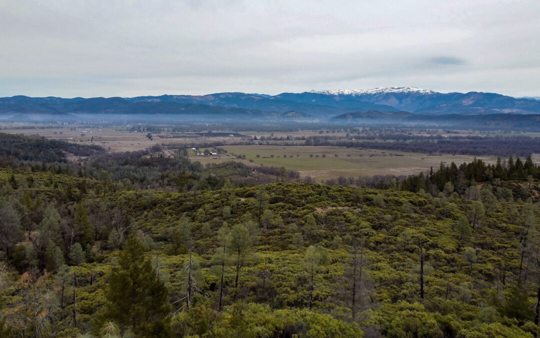 Drone view of Round Valley from Inspiration Point